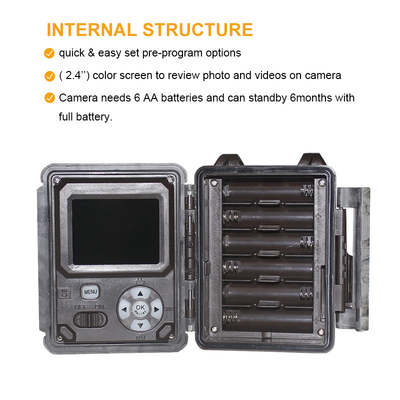KW561 Trail Infra Cam Mini 30MP 0.25s Ταχύτητα 4K Ανάλυση Βίντεο Αδιάβροχος αισθητήρας CMOS SD Me