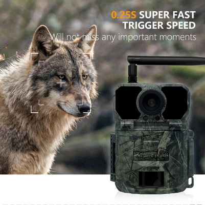 4G ασύρματη δοκιμαστική κάμερα KW895 30MP 0.25s ταχύτητα ενεργοποίησης ενσωματωμένη σε κάρτα SIM IP67