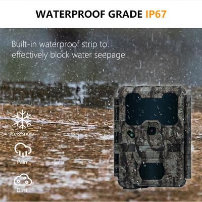 KW865 WIFI Κρυφή κάμερα αδιάβροχη IP67 20MP 0.6s ταχύτητα ενεργοποίησης έως 512GB αποθήκευση νυχτερινή οπτική κάμερα