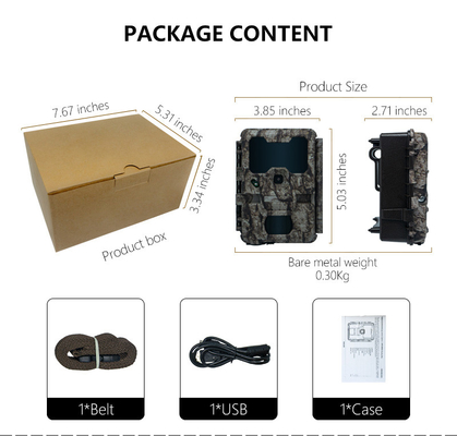 KW865 WIFI Κρυφή κάμερα αδιάβροχη IP67 20MP 0.6s ταχύτητα ενεργοποίησης έως 512GB αποθήκευση νυχτερινή οπτική κάμερα