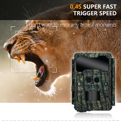 30MP HD κάμερες κυνηγιού με LED νυχτερινή όραση χωρίς λάμψη και λειτουργία PIR για παρακολούθηση της άγριας ζωής