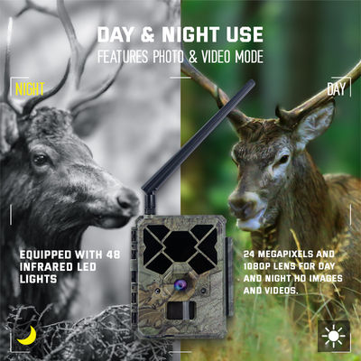 Απομακρυσμένα ελεγχόμενη 4G κάμερα κυνηγιού KW886 με δυνατότητα βίντεο 1080p και 120ft νυχτερινή εμβέλεια