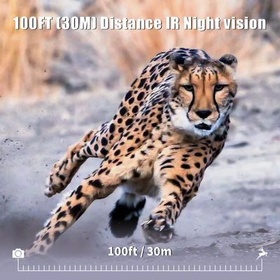 Υπερκόκκινη φωτογραφική μηχανή κυνηγιού 30MP1080P Δύο φακούς κάμερες παιχνιδιού για υπαίθριες παγίδες άγριας ζωής Ανερόπλεκτη 940nm IR κάμερα