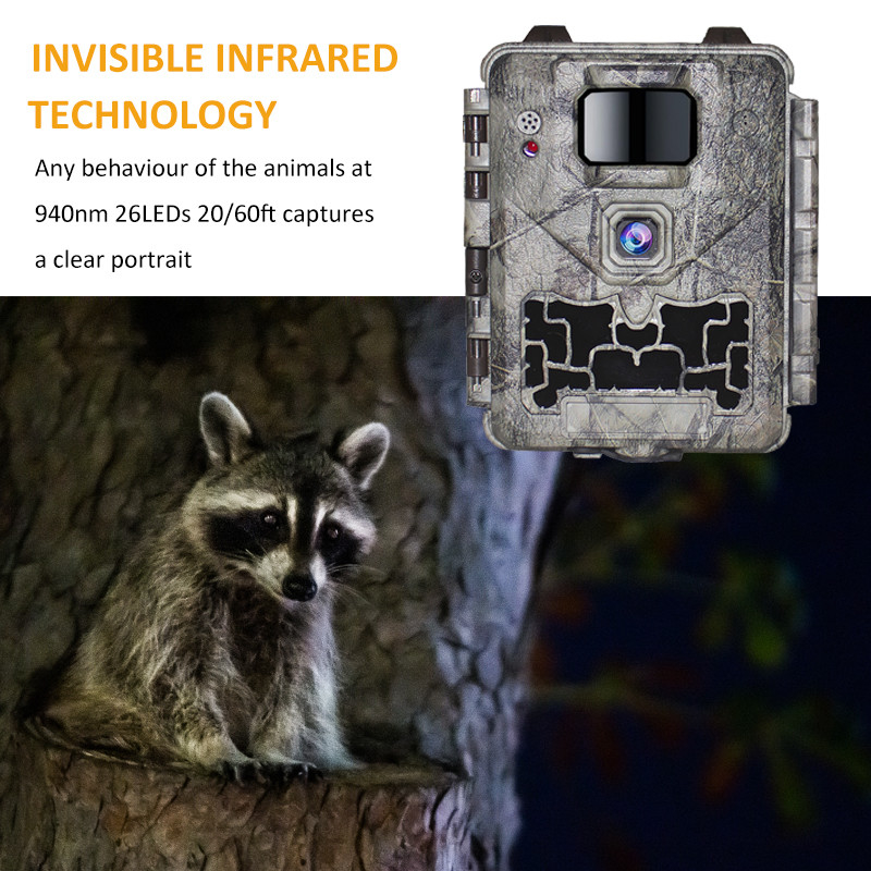 KW561 Trail Infra Cam Mini 30MP 0.25s Ταχύτητα 4K Ανάλυση Βίντεο Αδιάβροχος αισθητήρας CMOS SD Me