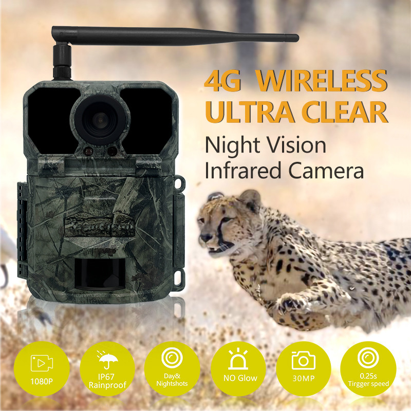 4G ασύρματη δοκιμαστική κάμερα KW895 30MP 0.25s ταχύτητα ενεργοποίησης ενσωματωμένη σε κάρτα SIM IP67