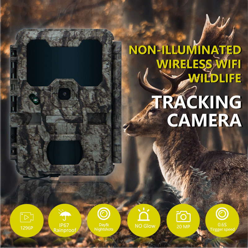 KW865 WIFI Κρυφή κάμερα αδιάβροχη IP67 20MP 0.6s ταχύτητα ενεργοποίησης έως 512GB αποθήκευση νυχτερινή οπτική κάμερα