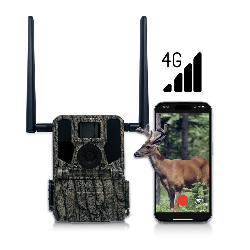 Κυνηγικές και οδικές κάμερες Ηλιακό πάνελ 4G Ασύρματη κάμερα KW897 με διπλή κεραία 100ft νυχτερινή εμβέλεια 36MP 2K βίντεο σε 30fps