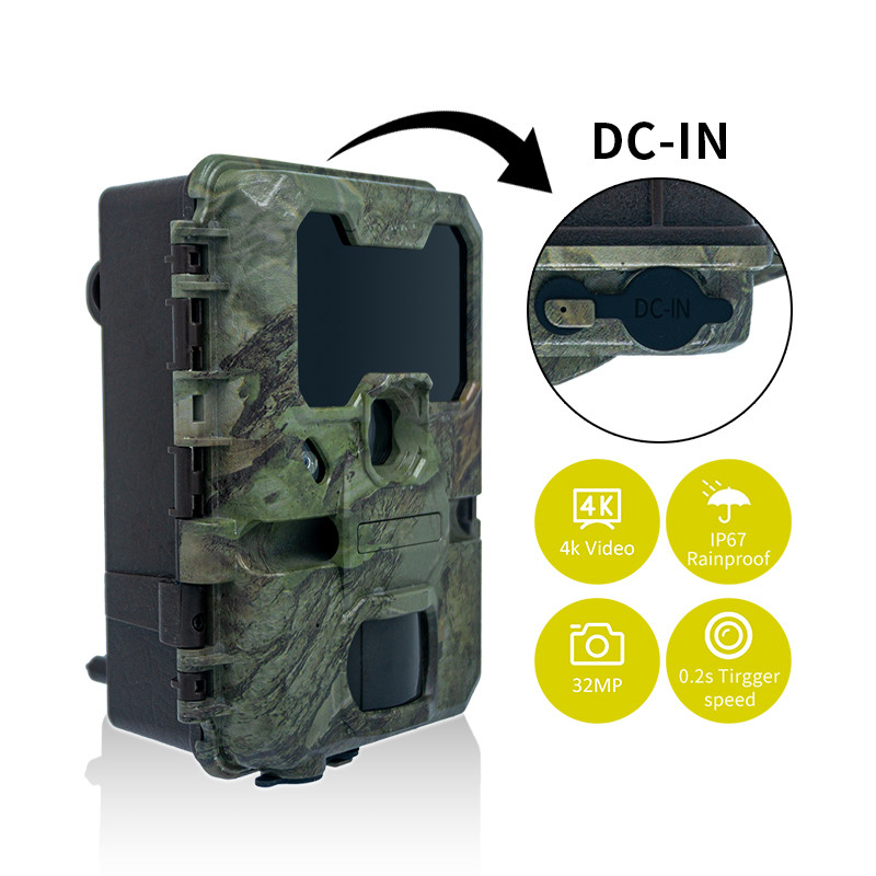 WIFI κυνηγετική κάμερα KW866 αδιάβροχη IP67 OEM/ODM έως 512GB Αποθήκευση κάρτα μνήμης SD 32MP 4K κάμερα άγριας ζωής