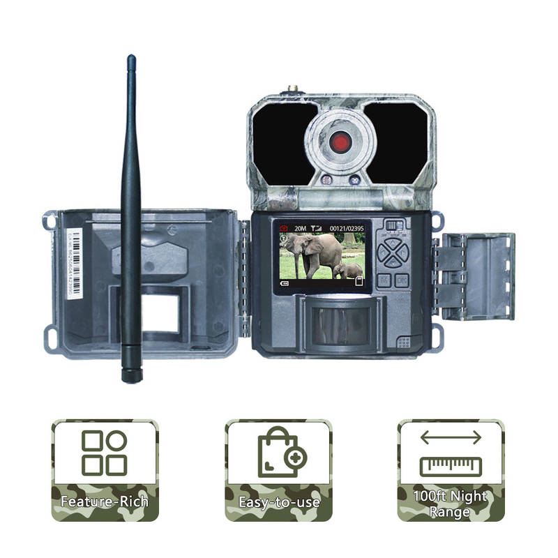 4G αθλητική δράση Camcorder SMTP 25m IR MMS GPRS ιχνών με την κυψελοειδή κάρτα Sim